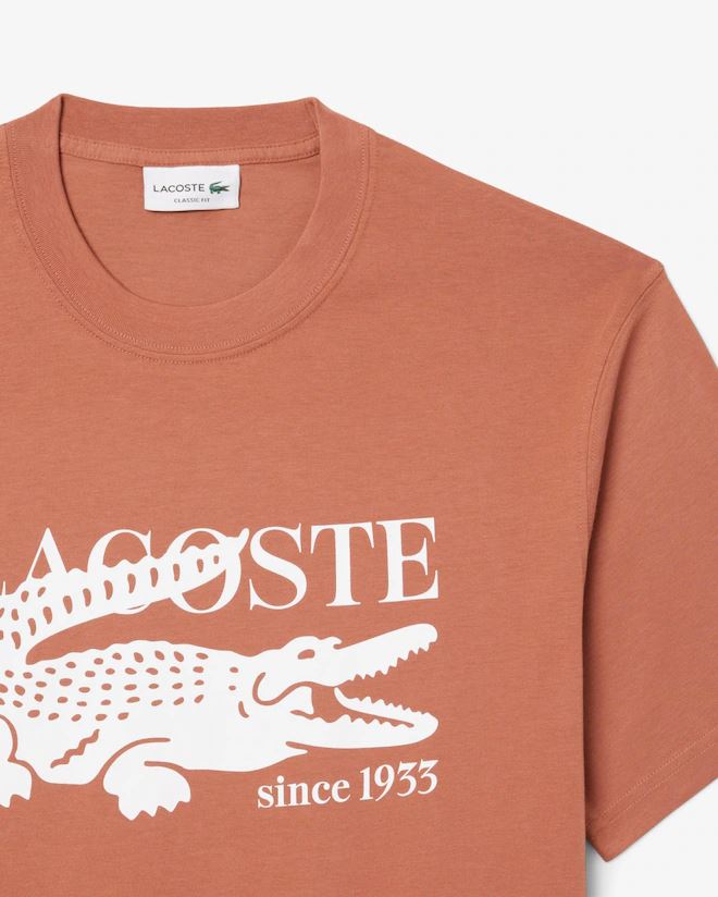 Camiseta Lacoste Th1262 - Marrom