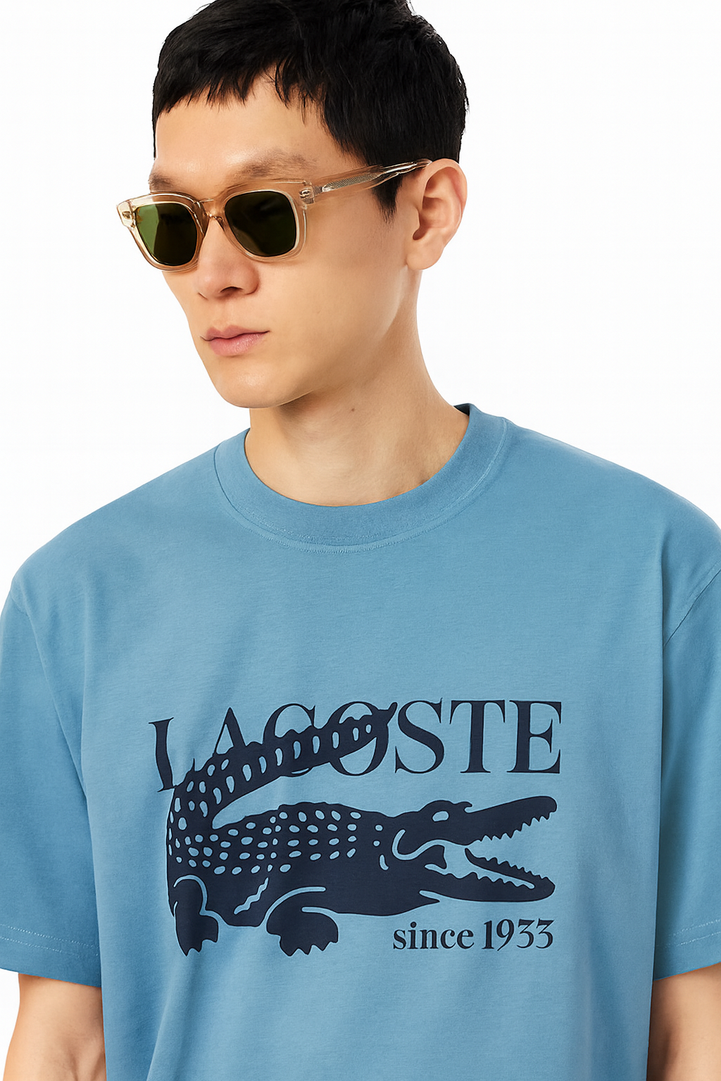 Camiseta Lacoste Th1265 - Azul Marinho
