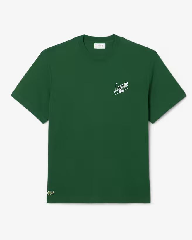 Camiseta Lacoste De Malha Estampada - Verde