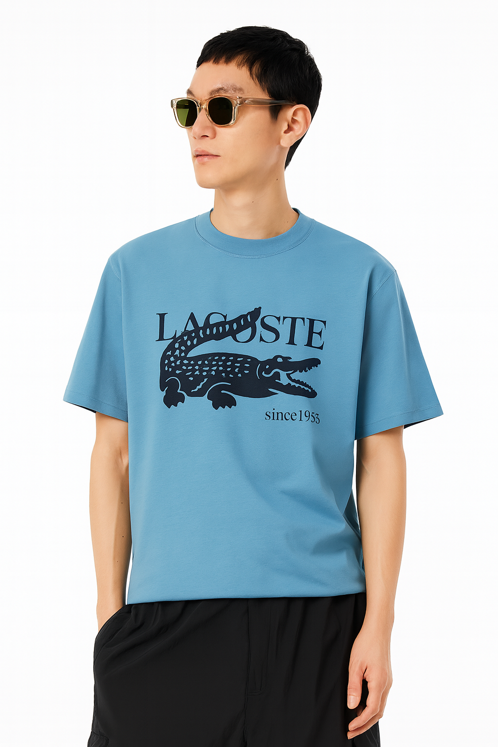 Camiseta Lacoste Th1265 - Azul Marinho
