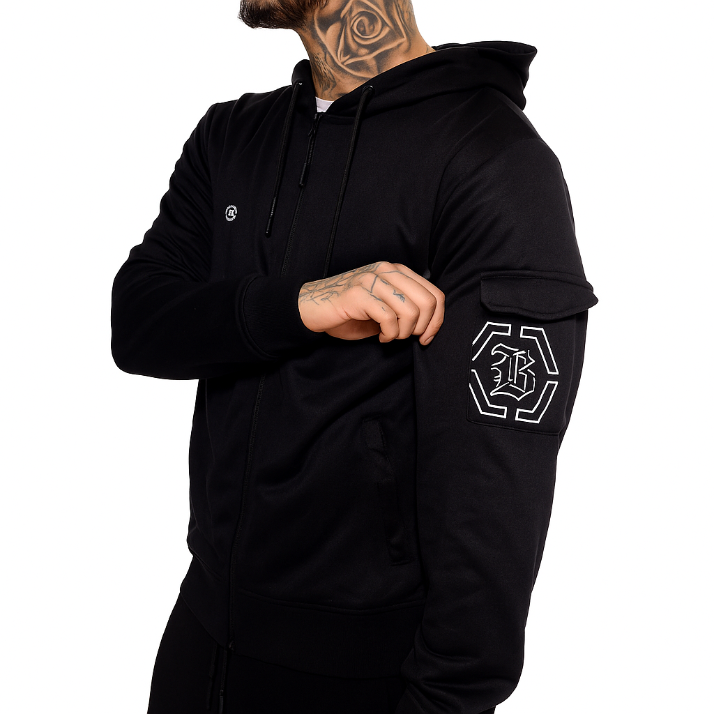 Conjunto Frio BLCK Preto Blusa E Calça Moletom Casual