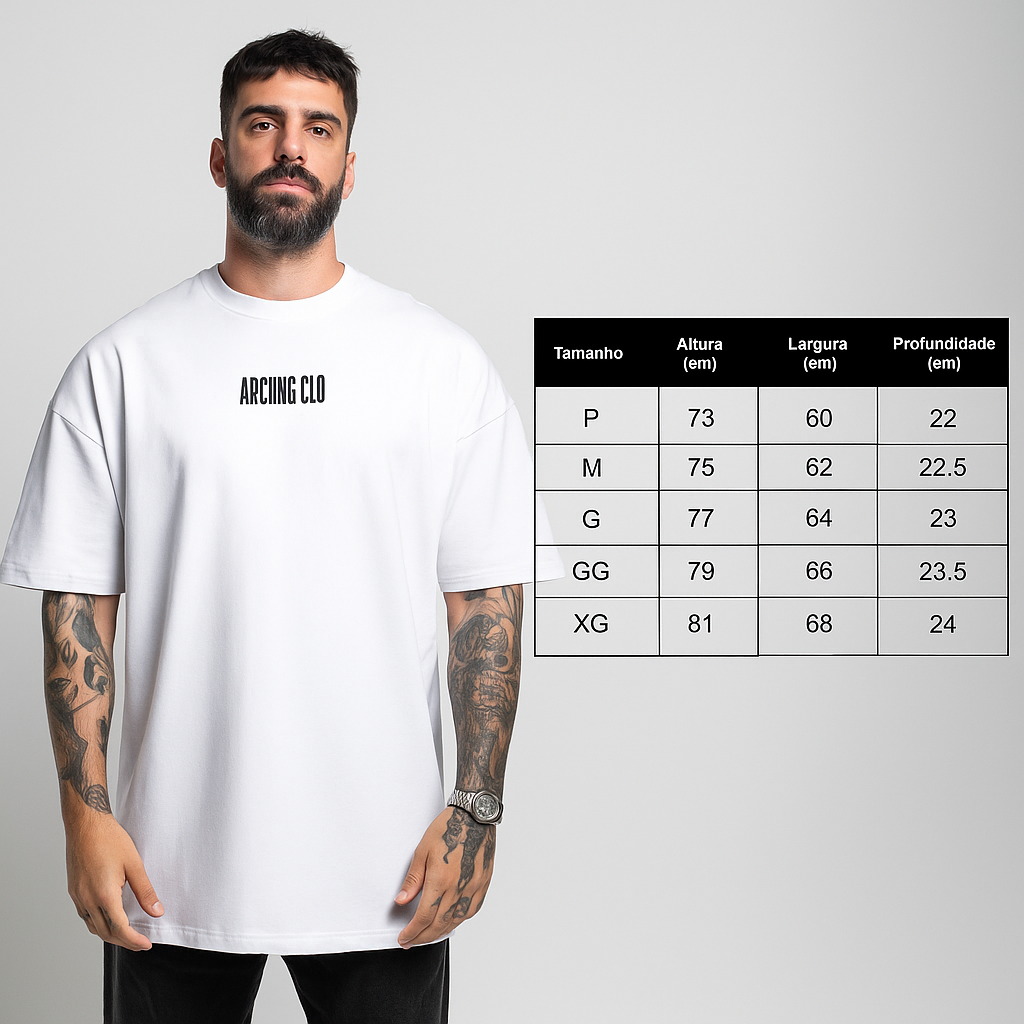 Camiseta Archange Oversized Tremble CO058 - Branco