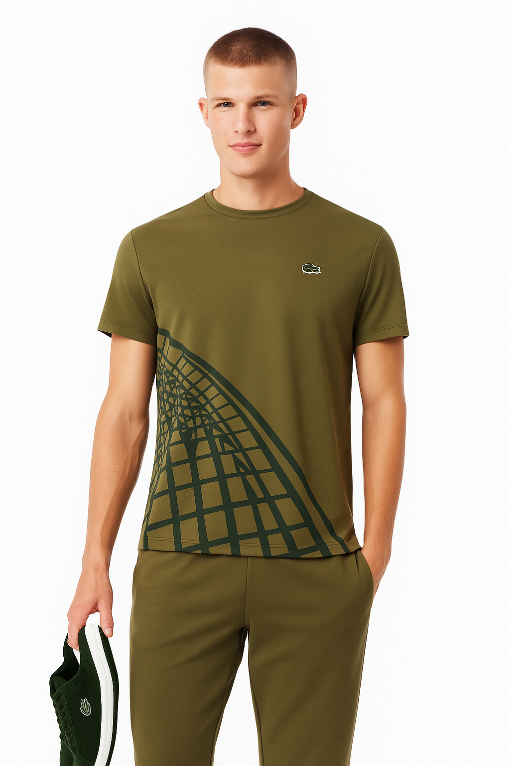 Camiseta Lacoste De Tênis Estampada