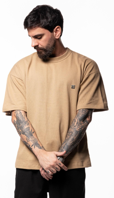 Camiseta Box Plaque Archange CB002 - Marrom Claro