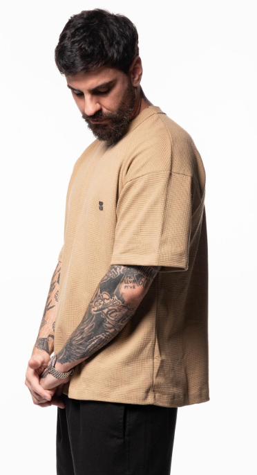 Camiseta Box Plaque Archange CB002 - Marrom Claro