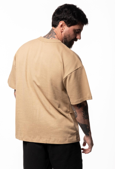 Camiseta Box Plaque Archange CB002 - Marrom Claro