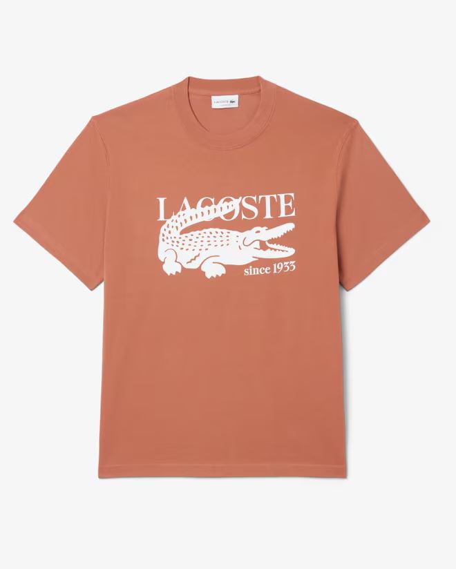 Camiseta Lacoste Th1262 - Marrom