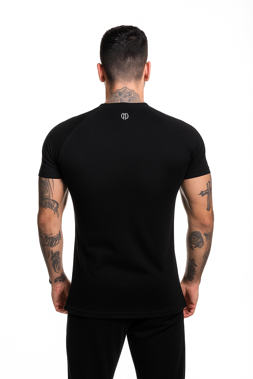Camiseta Archange Raglan Patch- Preto