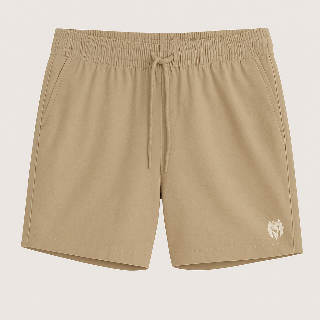 Shorts De Linho Archange  Bordado - Areia