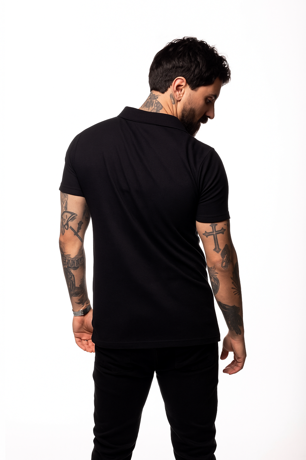 Polo Archange Texturizada Bordada Pl016