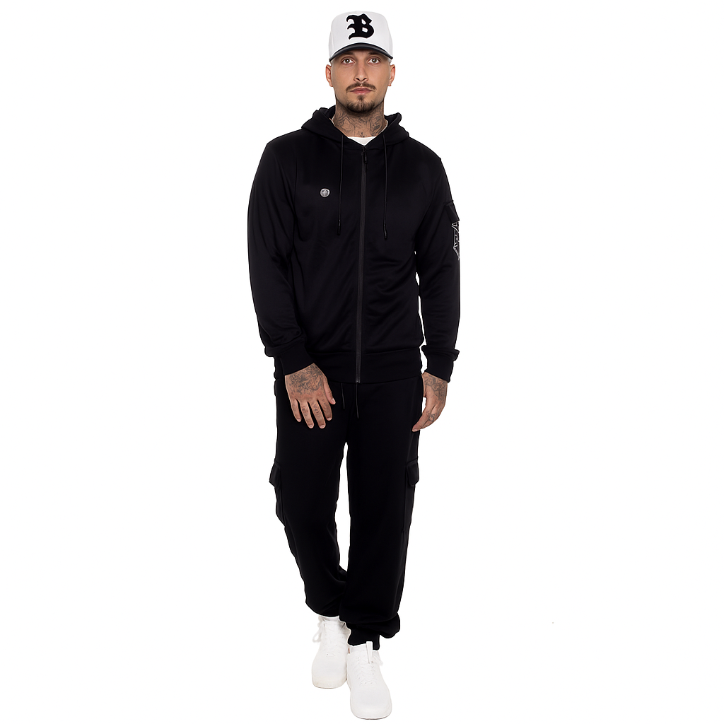 Conjunto Frio BLCK Preto Blusa E Calça Moletom Casual