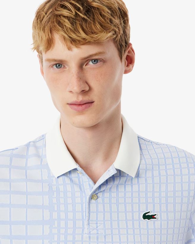 Polo Lacoste Tennis X Daniil - Azul/branco